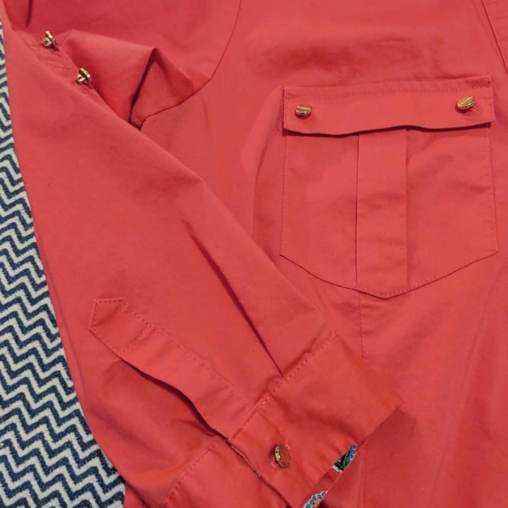 Ladies M Coral NY&Co 3/4 sleeve blouse - Picture 5 of 5